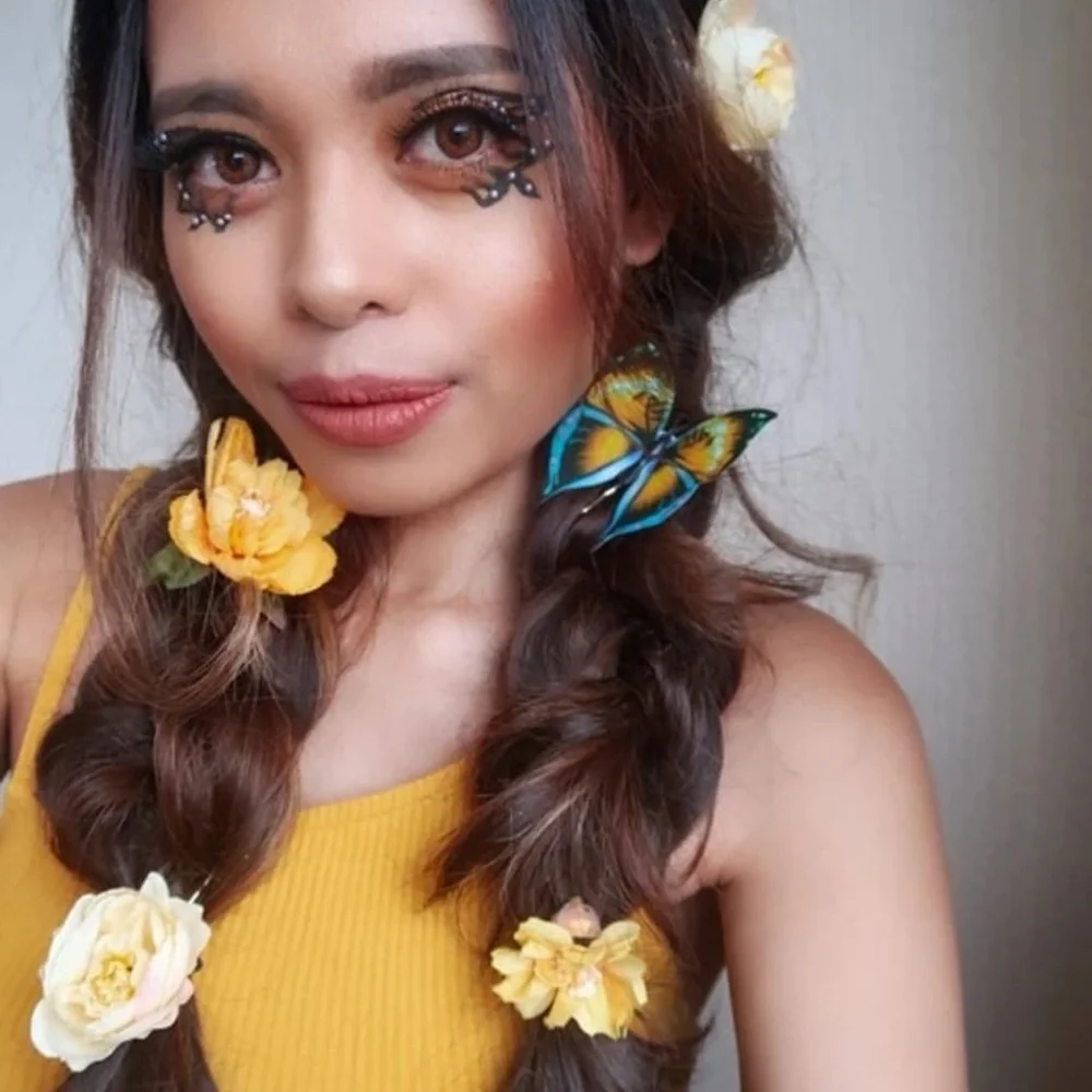 Y2K Coquette Fairycore Cottagecore Butterfly Floral 6 piece Hair Clips